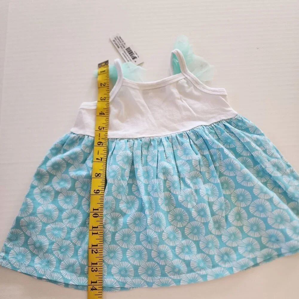 Naartjie outfit New top 18-24 and denim shorts 2 T Blue white tulle ruffle